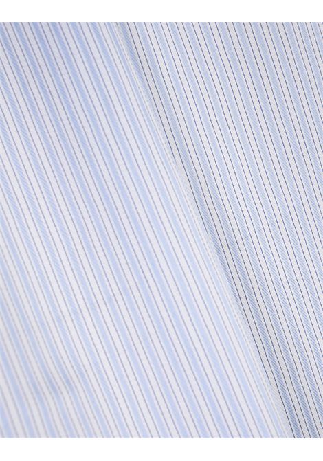 Camicia Azzurra In Seta e Viscosa Multirighe FABIANA FILIPPI | CADC02F351H8950000VRU